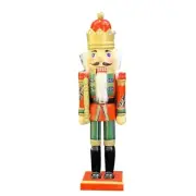 Walnut Cracker Puppet Soldier King for Christmas Decor Puppet King