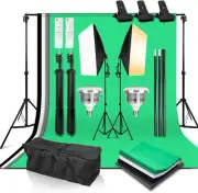Abeststudio Studio Lighting Kit Bi-Color Dimmable 2X 85W Softbox Continuous Ligh