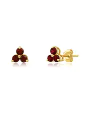 MaxColor 14K 0.40 ct. tw. Garnet Studs