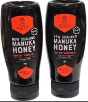 ManukaHoney 2X Nate's Raw New Zealand MGO 263+ UMF Certified 10+ 13.2 oz Squeeze