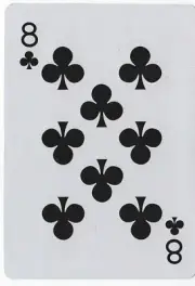 Jumbo Giant Playing Card 8 Eight of Clubs Junk Smash Journal Scrapbook Crafts