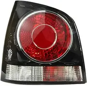 Tail Light Assembly For VW For POLO 9N 9N3 Hatchback 2006 2007 2008 2009 2010 Rear Tail Light Lamp Housing Without Bulbs Warning Bumper Light LED Rear Lights(1Left Black)