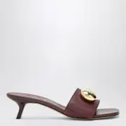 [Loewe] Bordeaux calf leather slide pebble 38 IT Burgundy