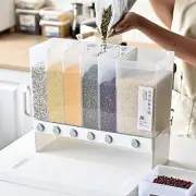 1pc Rice Dispenser Rice Drum 6 Grids Storage Dry Food Fruit Food Storage Box