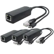 4-Pack 5V Gigabit PoE Splitter, USB Type C, 48V to 5V 2.4A Adaper, IEEE 802.3...