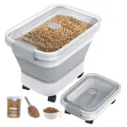 20-23 Lbs Dog Food Storage Container, Collapsible Dog Food Container with M