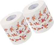 OKUMEYR Christmas Toilet Paper Rolls Xmas Themed Decorative Santa Patterns Perfect Party Favors Holiday Decor