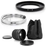 43mm Wide angle Fish Eye 0.18x lens,MCUV Filter for Panasonic PV-GS250 camcorder