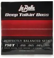 La Bella 750T White Nylon Tapewound Bass Strings - Light