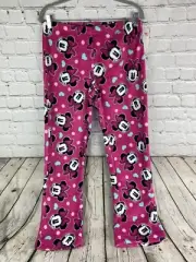 Disney Minnie Mouse Girls Medium Plush Pink Fleece Pajama Pants NWT