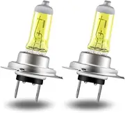 Teguangmei 2Pcs H7 55W Halogen Headlight Bulbs 3000K Super Bright Gold Yellow Halogen Headlamp 12V Replace for Car Front Headlight Fog Light