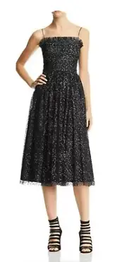 Aidan By Aidan Mattox Women's Lurex Dot Midi Dress size 8