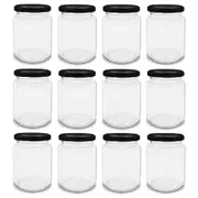 12PK Lemon Lime Verona 150ml Jars Kitchen Storage Canister Container Jar Clear