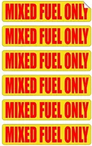 MIXED FUEL ONLY Automotive Decals Gas Can |Fuel Ratio 50:1