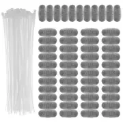 50Pcs Washing Machine Lint Trap Stainless Steel Lint Snare Traps with 50 EmNeo
