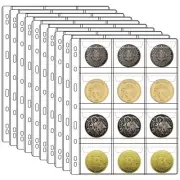 12 Pocket Coin Pages for Collectors, 10 Sheets Coins Sleeves Coin Holders Stamp
