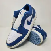 Nike Air Jordan 1 Low Men's Size 11.5 White Industrial Blue Sail FN5214-141