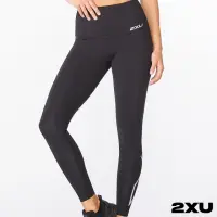 在飛比找momo購物網優惠-【2XU】女 中階高腰壓縮長褲(黑/銀X)