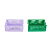 2 Pack Collapsible Containers - Purple and Green