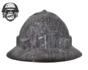 Custom Hydrographic Safety Hard Hat BLACK HESSIAN PRO CHOICE WIDE BRIM