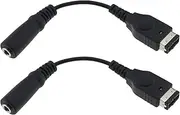 2Pcs Headphone Adapter Cable Replacement Compatible with GameBoy Advance SP (GBA SP) Console Earphone Jack Adapter Cord Black