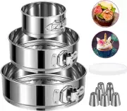 Springform Pan, Stainless Steel Springform Cake Pan, Leakproof & Nonstic