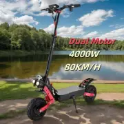 Electric Scooter 4000W Foldable Off Road 80KM/H 70KM Range Adult 11" Tyre E-Bike