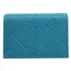 BOTTEGA VENETA 667036 經典編織壓紋零錢小短夾.藍綠