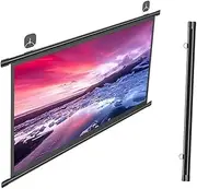 GPVPFLBLMH Wall Mount Projection Screen 30 40 50 60 Inch Home Movie Screen Manual Pull Down Projector Screen, 4K HD 4:3 Screen, Easy to Roll Up(72inch)