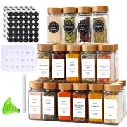 Spice Jars with Label-4oz 36Pcs, Glass Spice Jars with Lids, Container Set wi...
