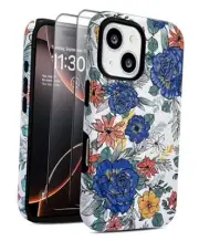 Compatible with iPhone 13 Case/iPhone 14 Case 6.1" with 2 Pack Tempered Glass
