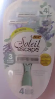 4 Pk Bic Soleil Escape 4 Blade Razors With Moisture Strip Lavender & Eucalyptus❤