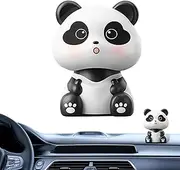 Aufquwk Dashboard Panda Figure - Panda Dashboard Figurines,Lovely Panda Car Dashboard Decor Solar-Powered Shaking Head Panda for Desktop