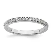 10k White Gold 1/5 Ct. Lab Grown Diamond VS/SI+ G+ Wedding Band Ring