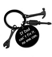 [YangQian] Dad Gifts from Daughter Son Father Day Gifts Dad Christmas Birthday Gifts from Daughter Son If Dad Cant Fix It No One Can Keychain