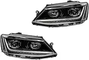 Car Headlight Compatible For VW Jetta Sagitar MK6 2012-2018 Upgraded B8 Style LED Streamer Mirror Turn Signal Accessories Assembly