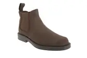 Roamers Mens Twin Gusset Softie Leather Dealer Boots (Brown) - UTDF295