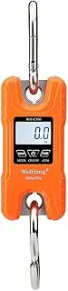 [Qingeer] Electronic Weigher, Portable Heavy Duty Digital Crane Scale 500kg/1102Lbs Multifunction Hanging Luggage Scale with Backlight LED Unit Kg/Lb for Travel Market Fishing and More - Orange