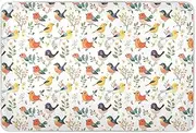 Cartoon Sweet Bird White Toddler Soft Absorbent Potty Training Mats Leakproof Quick Drying Pee Mats for Toddler Kids , 52" L x 34" W
