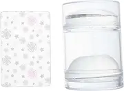 Set Nail Stamp Nail Print Stamp French Manicure Stamp Nail Polish Stamper Nails Art Template Tools Nail Tools for Nail Art Stencils Stamper for Nails Nail Seal Transparent Plastic