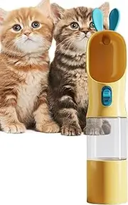 Pet Water Dispenser - Cat Water Dispenser | Dog Water Dispenser | Puppy Water Dispenser with Food Container Leak Proof Travel Dog Water Dispenser Pet Water Bottle Dispenser for Hydration & Feeding