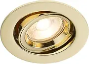 Knightsbridge IP20 230V/12V GU10/MR16 Brass Recessed Tilt Twist & Lock Downlight, Aluminium