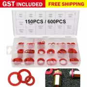 150/600Pcs Assorted Fibre Washer Set Fibre Seals Various Sealing Flat Washers