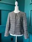 Anne Klein Ladies' Front Zip Tweed Blazer Jacket, Black, Size 4, New