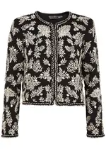 Alice + Olivia Kidman Embellished Jacket - Black Other - M (UK12 / M) M (UK12 / M)