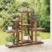 110x25x96 cm Solid Wood Fir Flower Stand - Durable Indoor Outdoor Plant Shelf with Ample Display Capacity for Garden, Patio, Balcony Home Decor