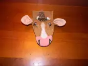NOS NEW VINTAGE OVEN MITT POTHOLDER COW MADE IN ENGLAND 1983 SARI FABRICS