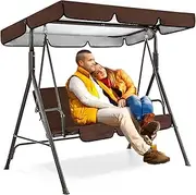 Garden Swing Canopy Replacement Covers,Waterproof 2/3 Seater Swing Replacement Patio Swings Canopy Outdoor Swing Cover Set Swing Canopy,Red,164x114x15cm