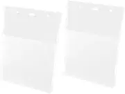 Cabilock 2pcs Wall-Mounted File Box Plastic Magazine File Holder Storage Pockets Small Organizer for Office Wall Hanging Storage
