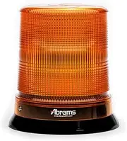 Abrams SAE Class-1 StarEye 7 inch Dome 12 LED Magnet/Permanent Mount Construction Vehicle Warning Strobe Beacon Light - Amber